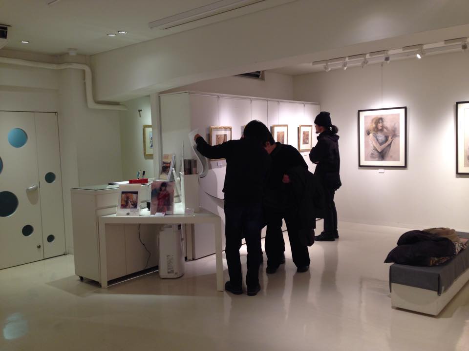 新春展―蔡國華作品　水彩・ドローイング　会場の様子