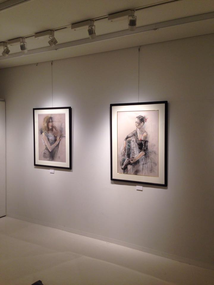 新春展―蔡國華作品　水彩・ドローイング　会場の様子