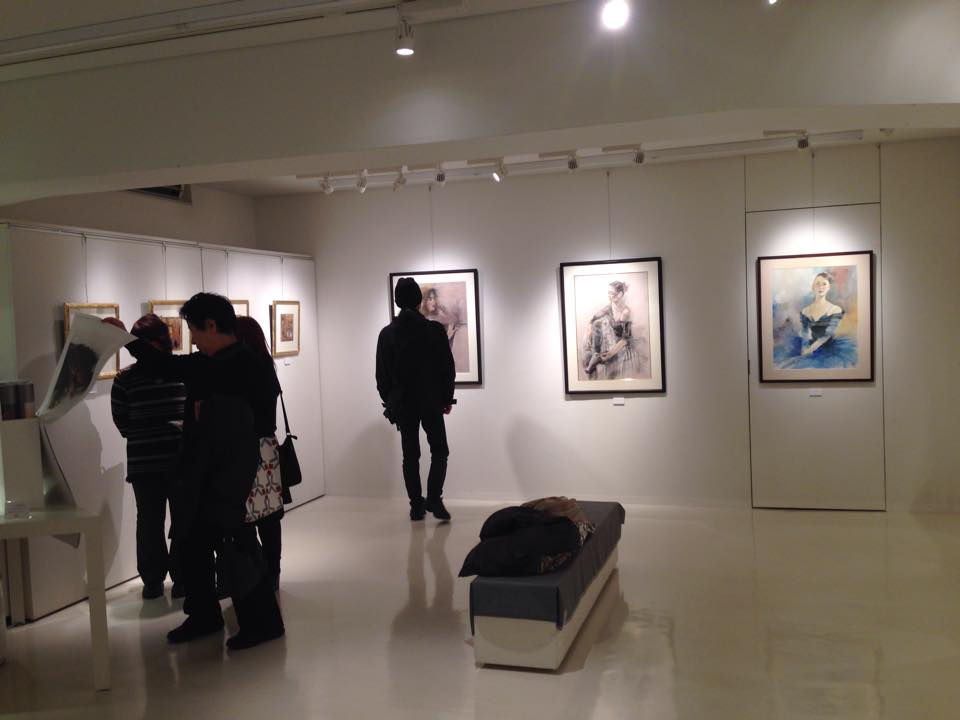 新春展―蔡國華作品　水彩・ドローイング　会場の様子