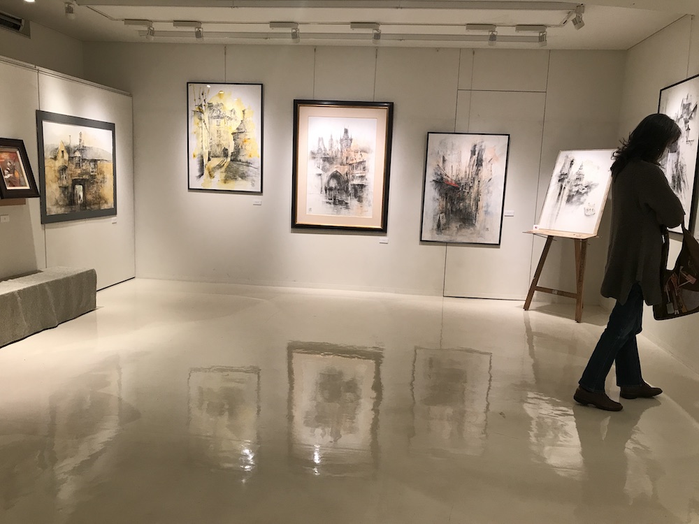 蔡國華カレンダー原画展　会場の様子