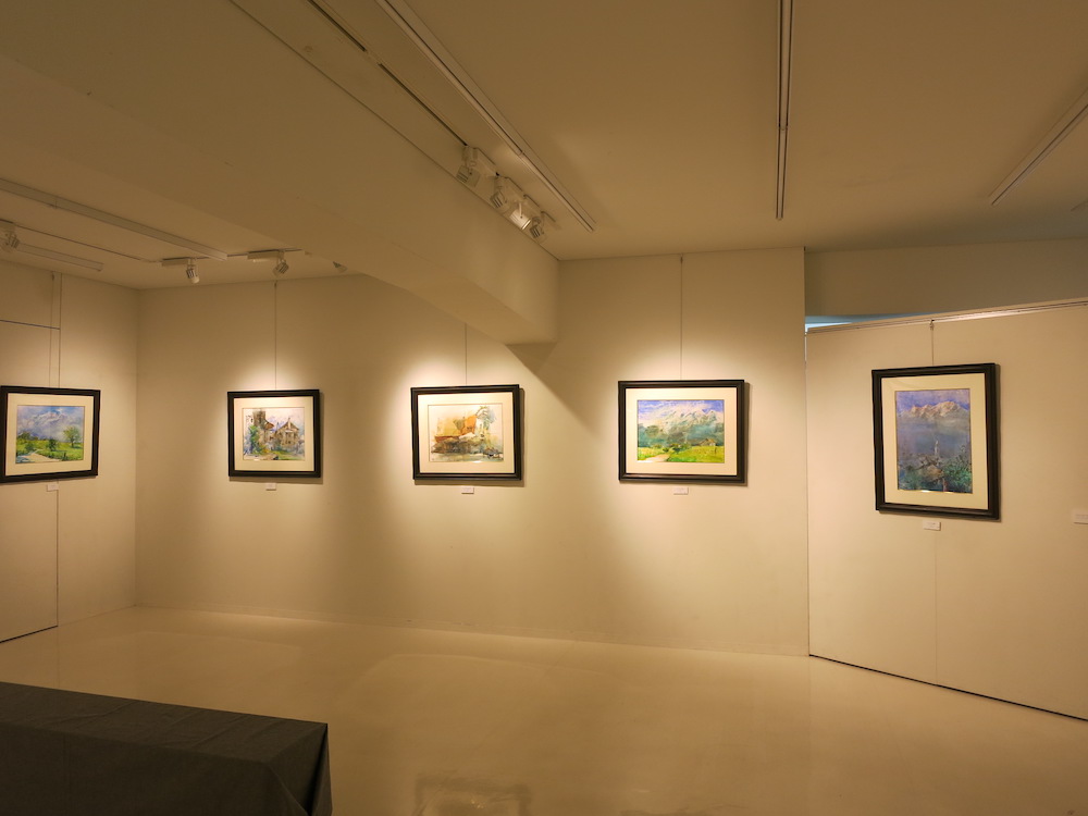 「北イタリア・スイス紀行」画集完成記念 蔡 國華 作品展　会場の様子