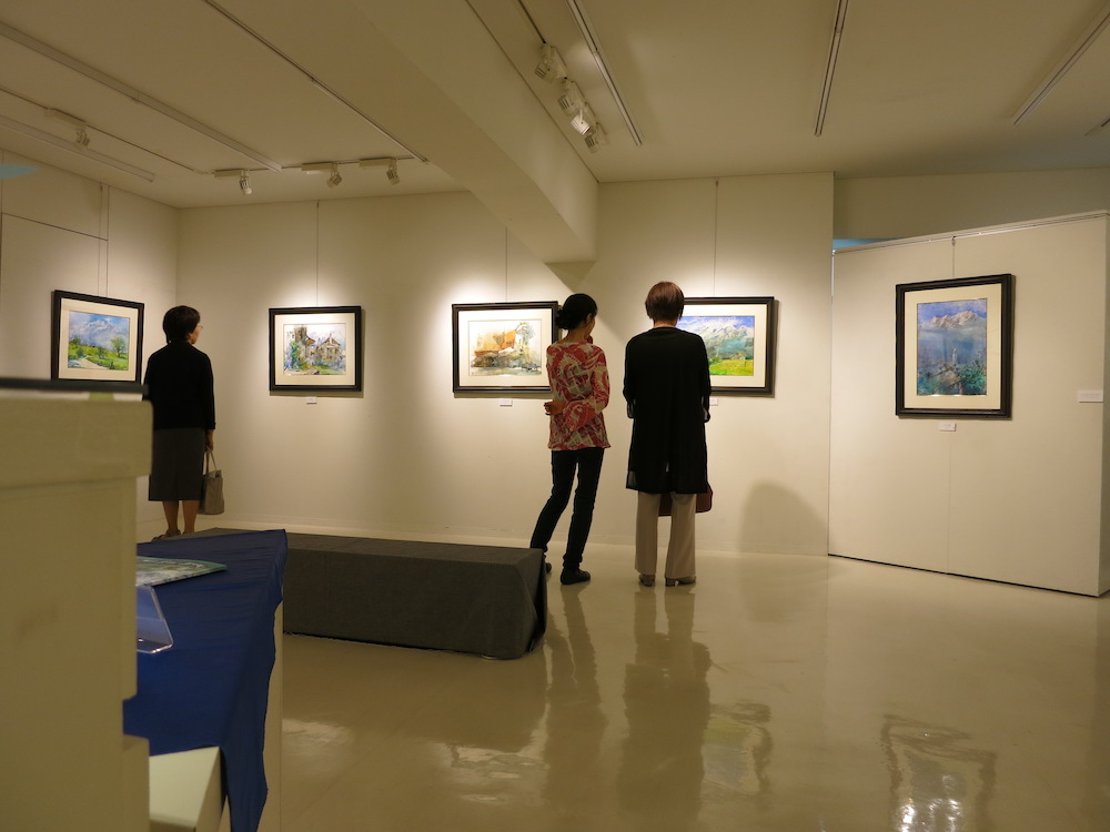 「北イタリア・スイス紀行」画集完成記念 蔡 國華 作品展　会場の様子