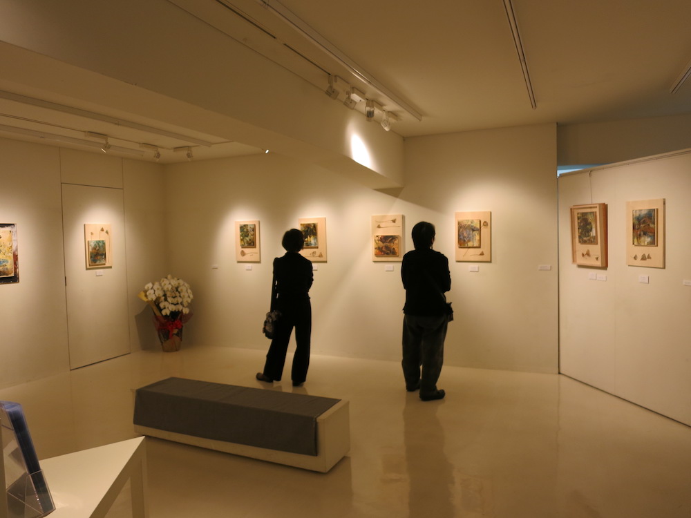 新春 蔡國華作品展「蓮」会場の様子