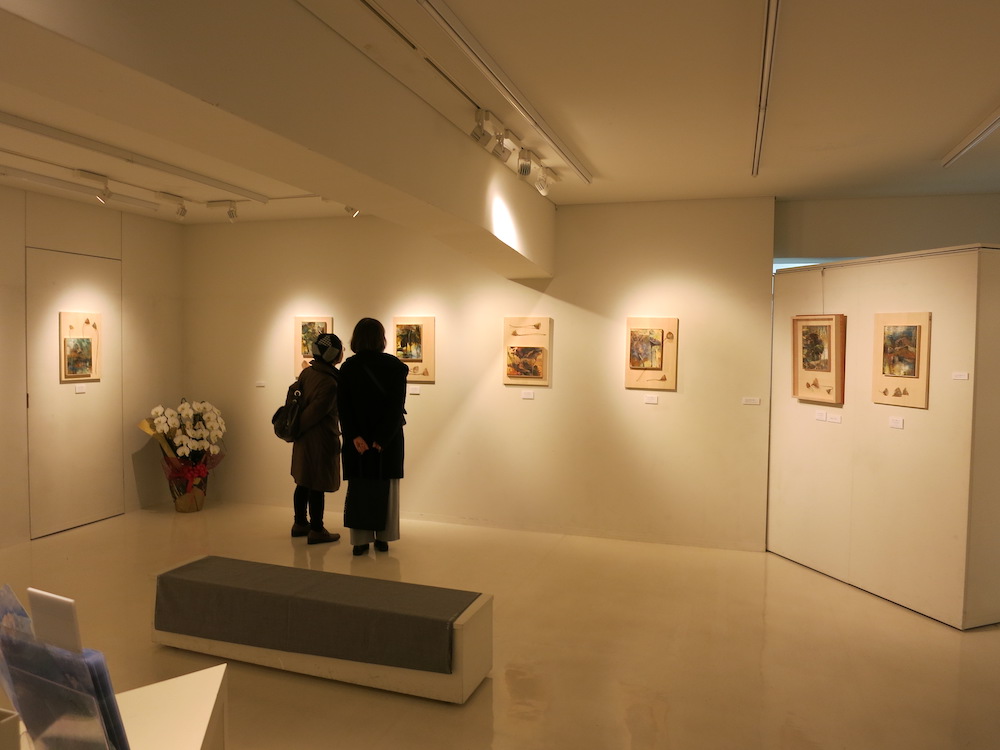 新春 蔡國華作品展「蓮」会場の様子