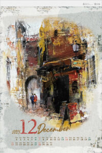 2026 蔡國華アートカレンダー Toscana sketch 2025/12