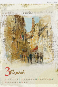 2026 蔡國華アートカレンダー Toscana sketch 2026/3