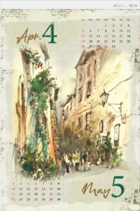 2026 蔡國華アートカレンダー Toscana sketch 2026/4-5
